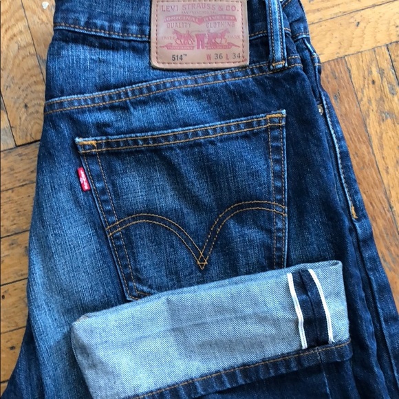 Levi's Other - Levi’s 514 selvedge slim straight 36x34